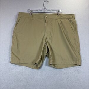 Duluth Trading Armachillo Chino Shorts Mens 46 Tan Nylon Standard Fit Hiking